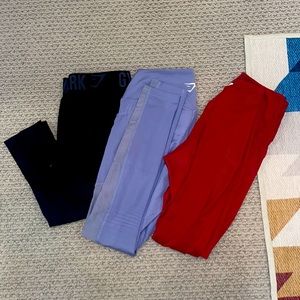Gymshark leggings - bundle of 3
